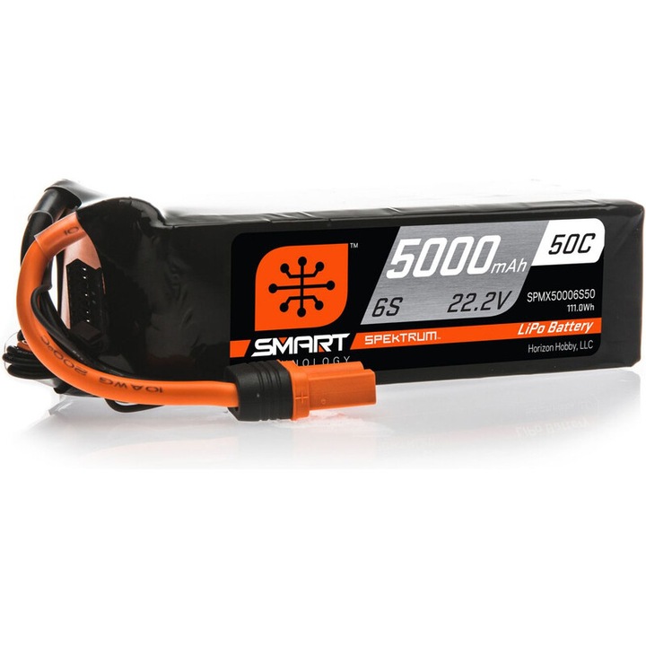 Spektrum LiPo akkumulátor 22.2V 5000mAh 50C IC5, 139x42x54mm