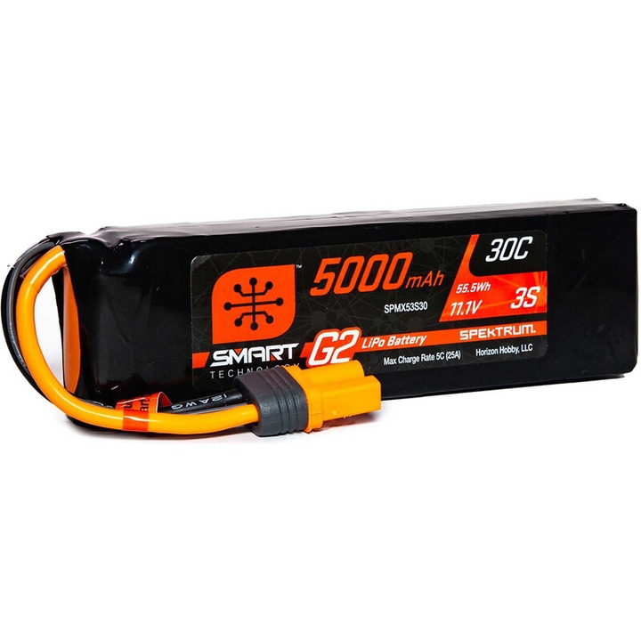 Spektrum akkumulátor, Smart G2, LiPo, 11.1V, 5000mAh, 30C IC5, RC modellekhez