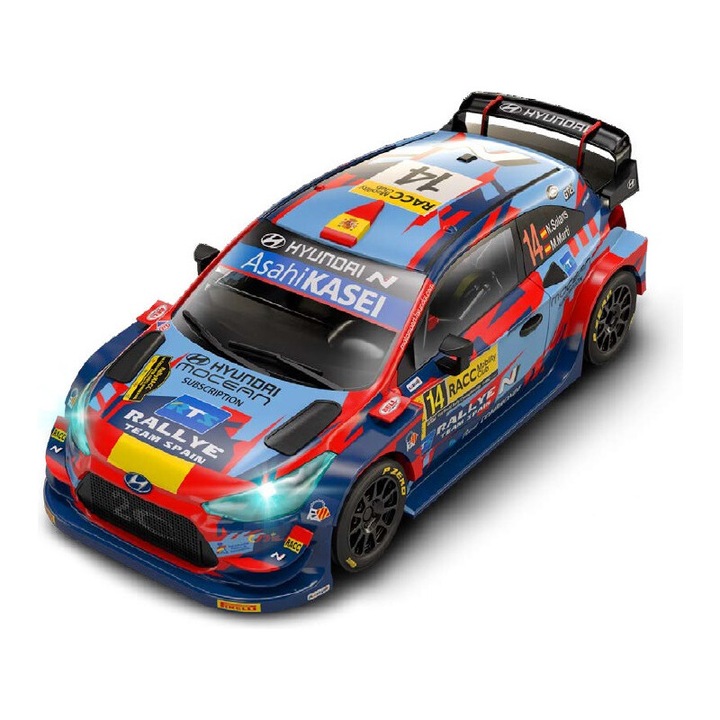 SCX Hyundai I-20 WRC Solans 1:32 autó, világítással, 2.0 verzió