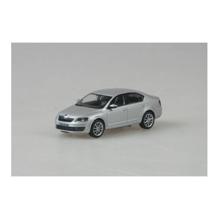 Modell autó, Skoda Octavia III (2012), Abrex, 1:43, metál, ezüst