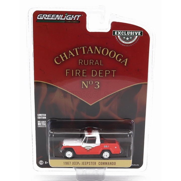 Greenlight Jeep Commando Jeepster Pick-up 1967 1:64, narancssárga/fehér