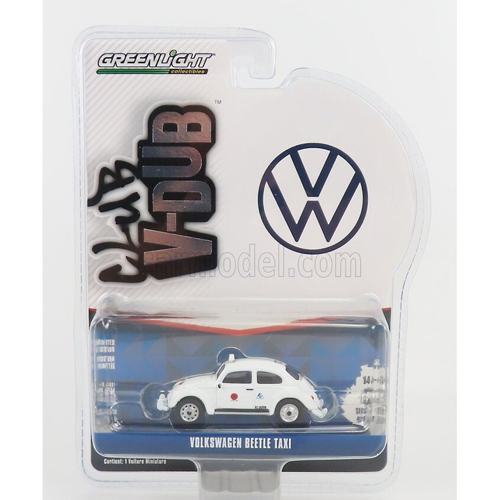 Greenlight Volkswagen Beetle Maggiolino Taxi 1951 1:64, fehér