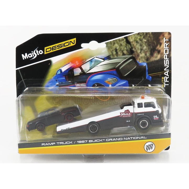 Maisto Buick Grand National 1987 rámpa teherautóval 1:64, matt fekete