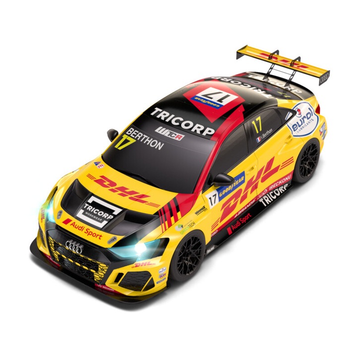 SCX Advance Audi RS3 LMS TCR DHL autó, 1:32, világítással