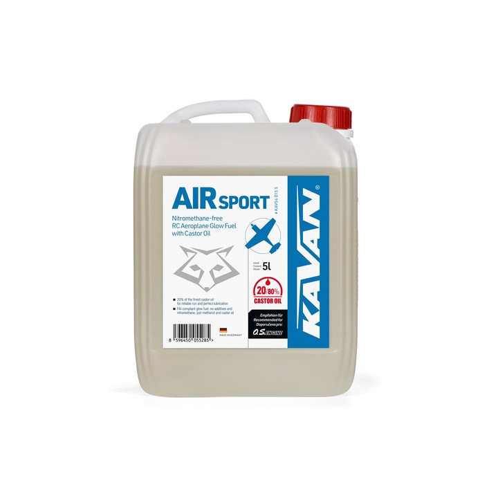 Kavan Air Sport 20/80 5l üzemanyag, 20% ricinusolaj, 2 ütemű motorokhoz, 1,5-8,5 cm3