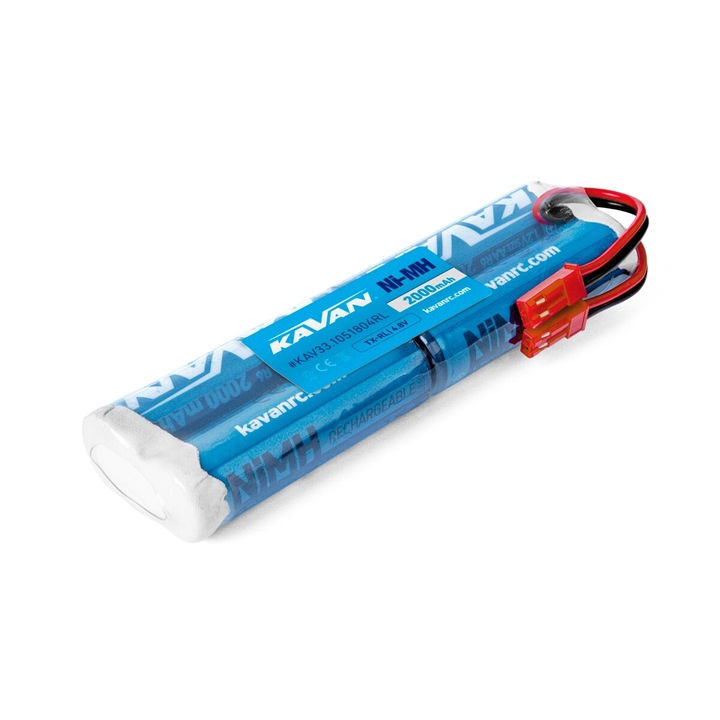 NiMH akkumulátorkészlet 4.8V 2000mAh KAVAN, 2 JST-BEC kimenet, 103x29x15mm