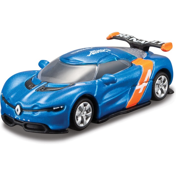 Bburago modellautó, Renault Alpine A110-50, 1:64, metálkék, 7,5 cm