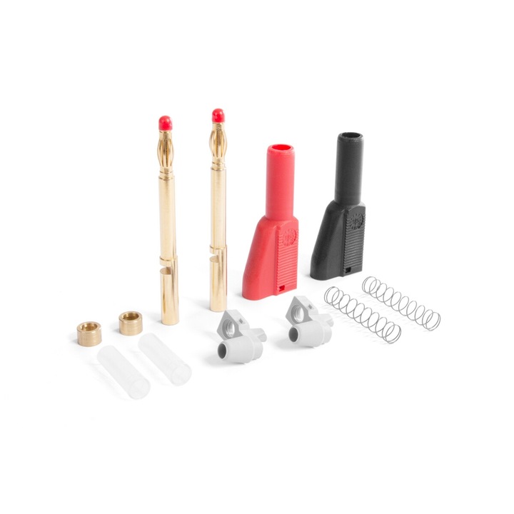 Banándugó szett 4mm, Kavan, piros/fekete