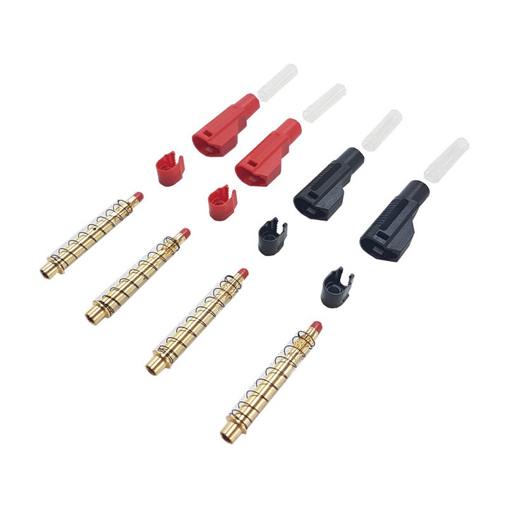 Fusion banándugók, 4 mm, biztonsági kupakkal, 2 páros készlet