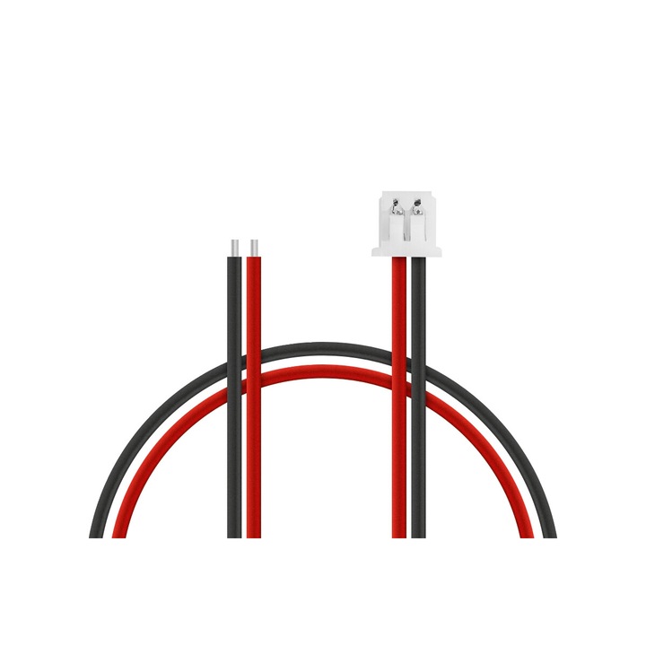 Micro JST csatlakozó 2 tűs, 1,25 mm, 20 cm, 5 darabos készlet