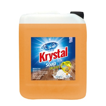 Detergent pentru pardoseala din lemn si MDF, cu ceara de albine, Krystal, 5l Detergent pentru pardoseala din lemn si MDF, cu ceara de albine, Krystal, 5l