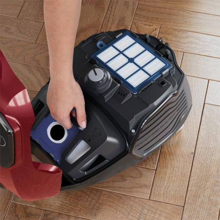 Aspirator cu sac Electrolux PowerForce EPF61RR, 800W, 3.5l, Hygiene Filter, Perie DustPro, Rosu
