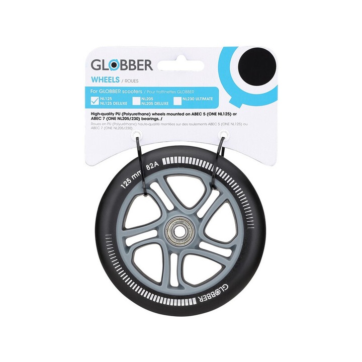 Globber pótkerék, 125mm, 1 db-os szett, 2 kerekű rollerhez