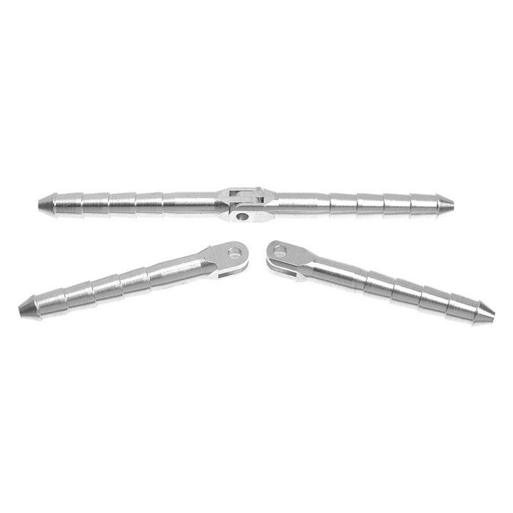 2 db-os Revtec alumínium 3x50 mm fix zsanérkészlet, ezüst