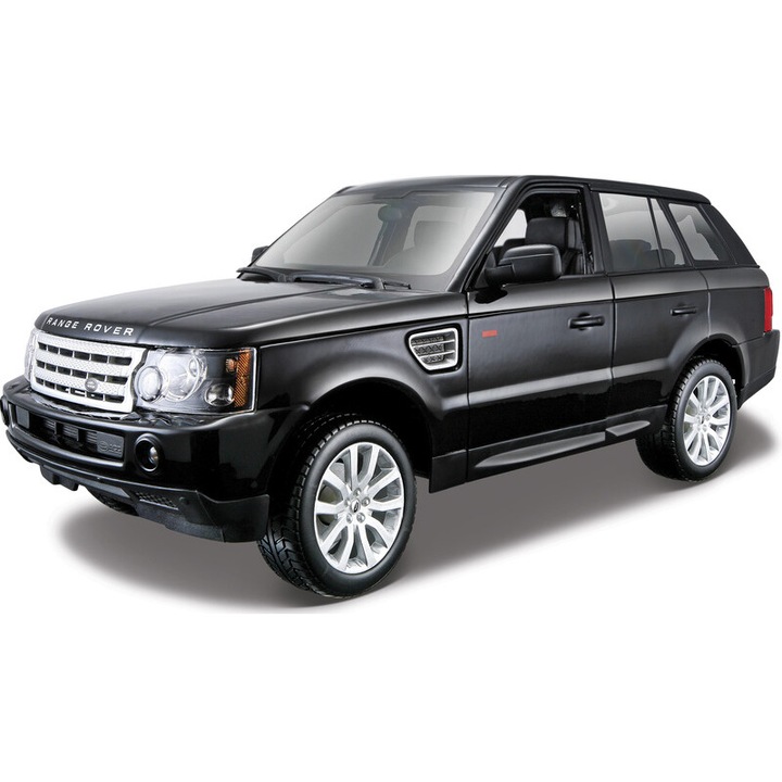 Bburago Range Rover Sport modellautó 1:18, fekete, 24cm