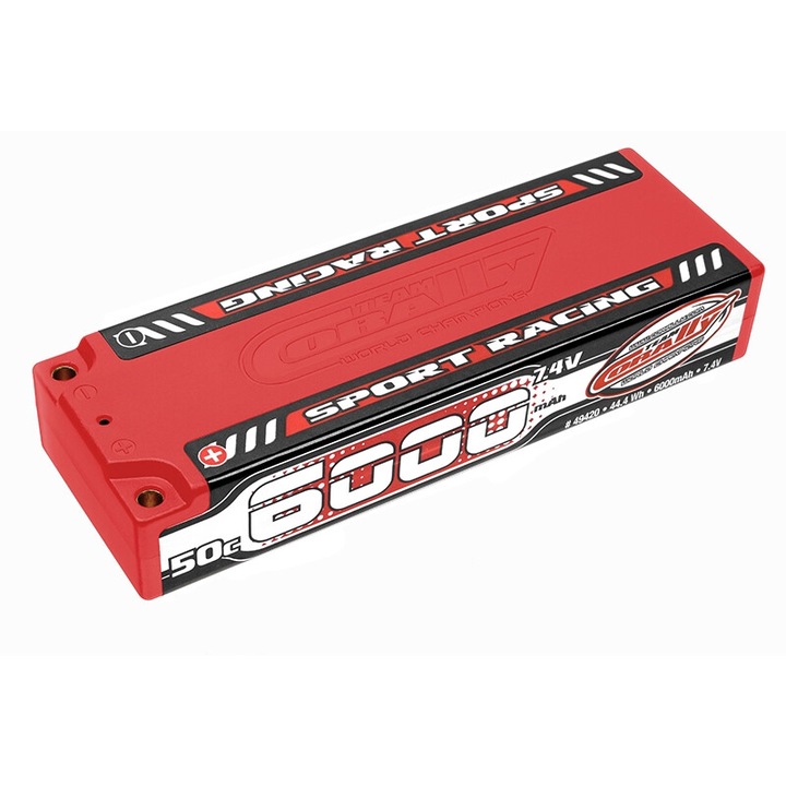 Team Corally Sport Racing LiPo akkumulátor 6000mAh 7.4V Stick keménytok 138.5x47x25mm, 289g