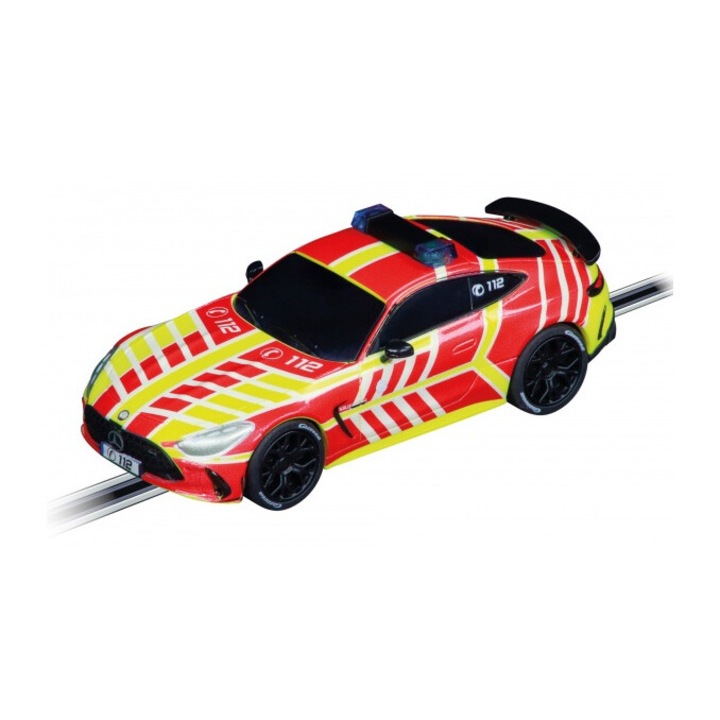 Carrera Auto GO 64255 AMG Mercedes GT 112 Sürgősségi modellautó, sárga/piros, 1:43