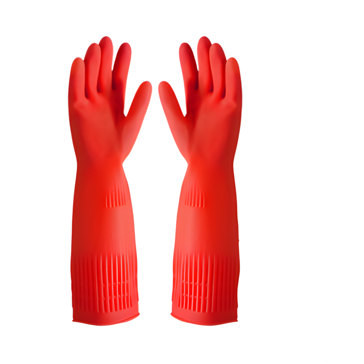 Latex mosogatókesztyű, strapabíró anyagból, sokoldalúan használható, 45cm