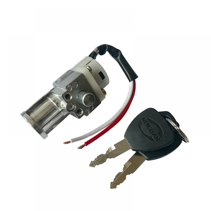 Contact electric pentru bicicleta electrica Big Head Lock, material durabil, design compact, argintiu