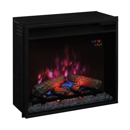 Focar semineu electric incorporabil ClassicFlame 23EFU31GRA, 1900W, 23”, Termostat digital, Tehnologie Spectrafire+, sunet