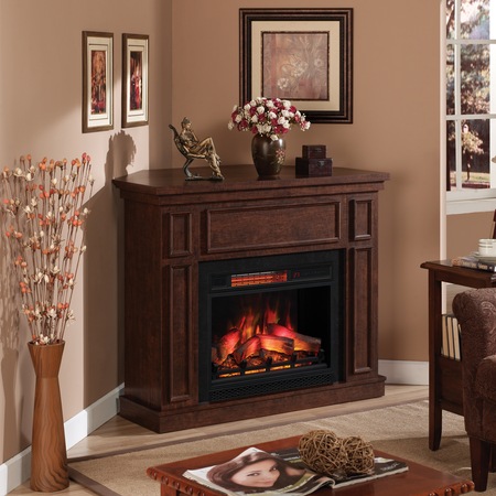 Semineu electric ClassicFlame Newcastle de colt/perete, cu sunet, cu focar 23", Brown