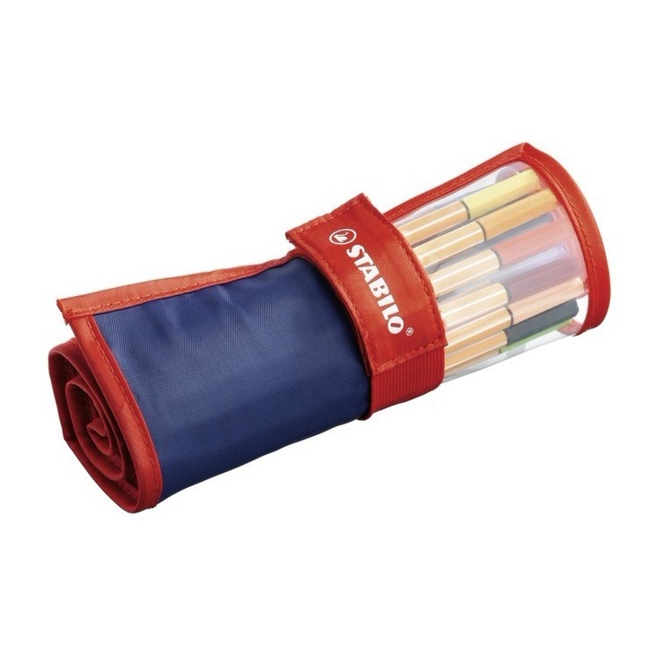 Комплект тънкописци Stabilo Rollerset Fineliner Point 88, 25 броя, 0.4 мм