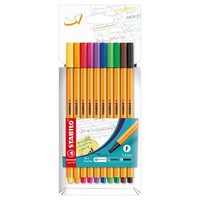 Fineliner Point 88 Stabilo 0.4mm set de 10 buc, plastic