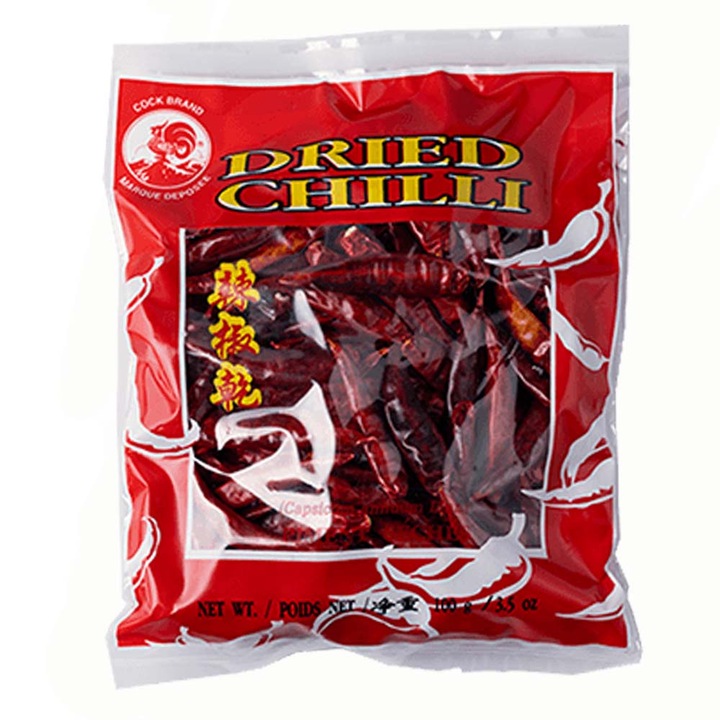 Ardei Iute Chilli Uscati – Intregi - 100 gr - Cock Brand