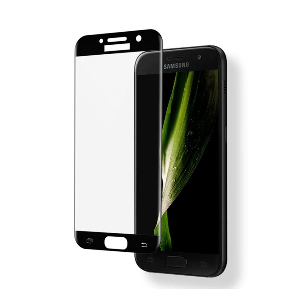 Folie protectie Profesionala, ecran sticla, pentru Samsung Galaxy A3 2017, Negru