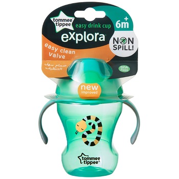 Cana Tommee Tippee Explora Easy Drink 230 ml, Verde Cana Tommee Tippee Explora Easy Drink 230 ml, Verde