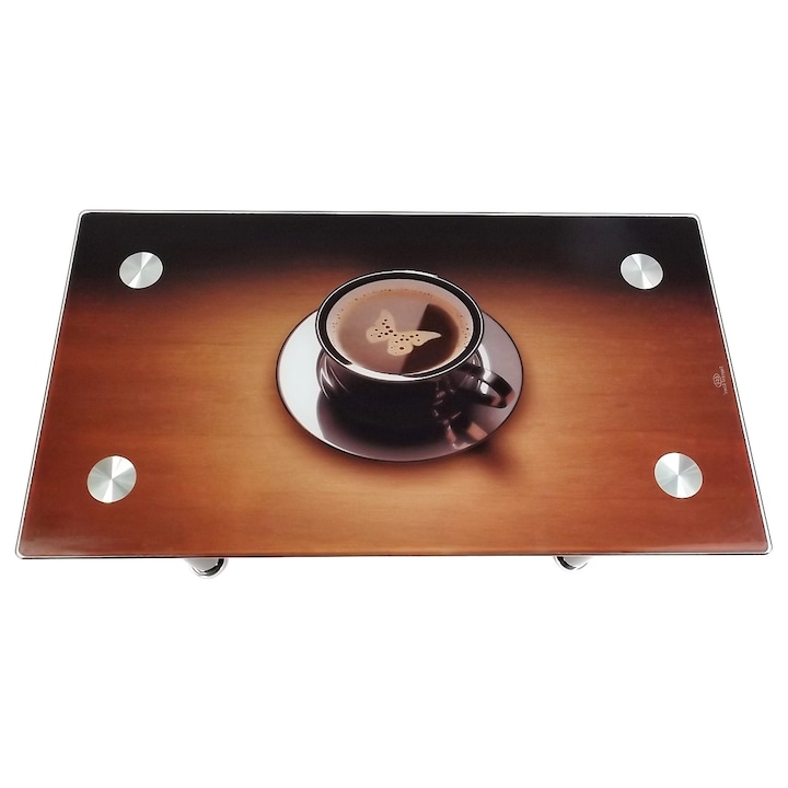 Masuta cafea X51 Cafea Fluture, sticla securizata 8 mm, 80 x 45 x 45 cm