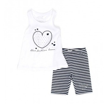 Set tricou si colanti Losan alb bleumarin Set tricou si colanti Losan alb bleumarin