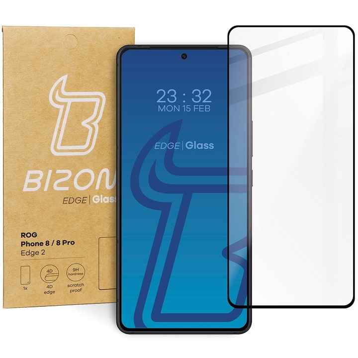 Üvegfólia Bizon Glass Edge kompatibilis Asus ROG Phone 8/8 Pro / Zenfone 11 Ultra, átlátszó