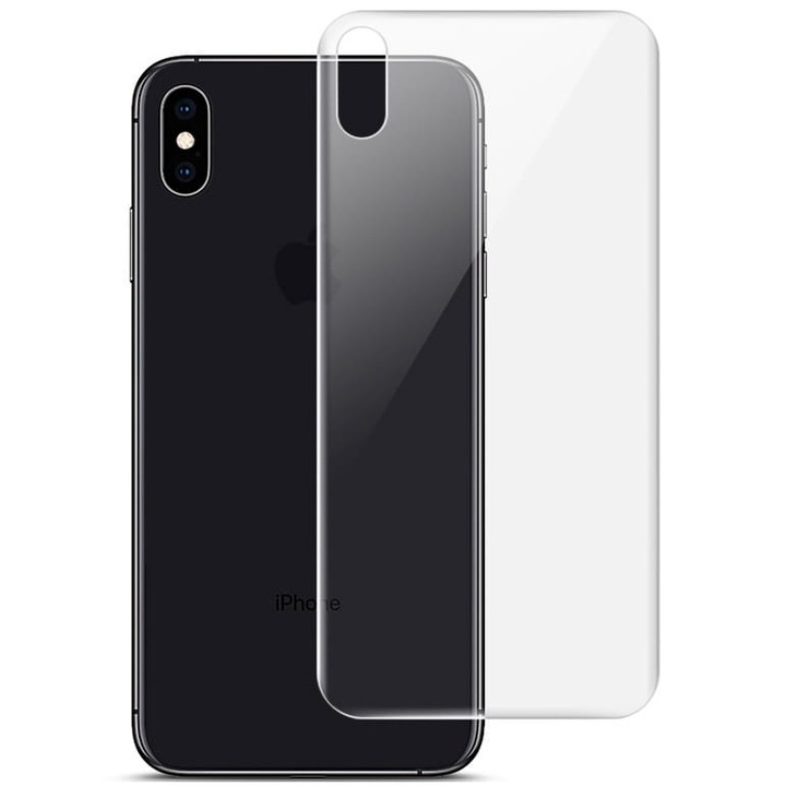 Комплект 2x Стъклен протектор Bizon Glass Hydrogel Back, за iPhone Xs Max, Прозрачен