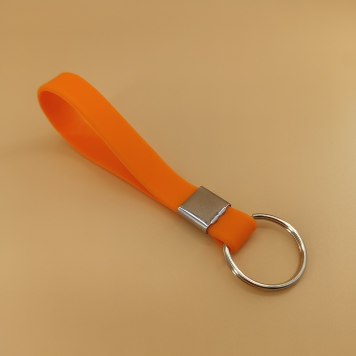 Breloc din silicon, portocaliu, 12 cm