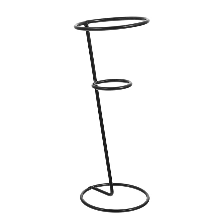 Suport pentru conuri de inghetata, inox, negru, 17.50x10.00x10.00 cm