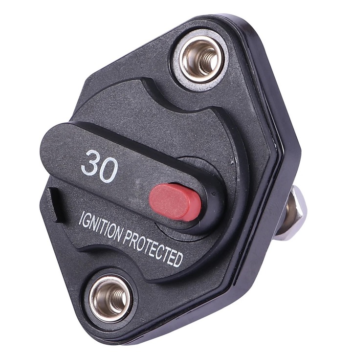 Siguranta electrica 30A, protectie supracurent, neagra, 5.57x3.70x3.80cm