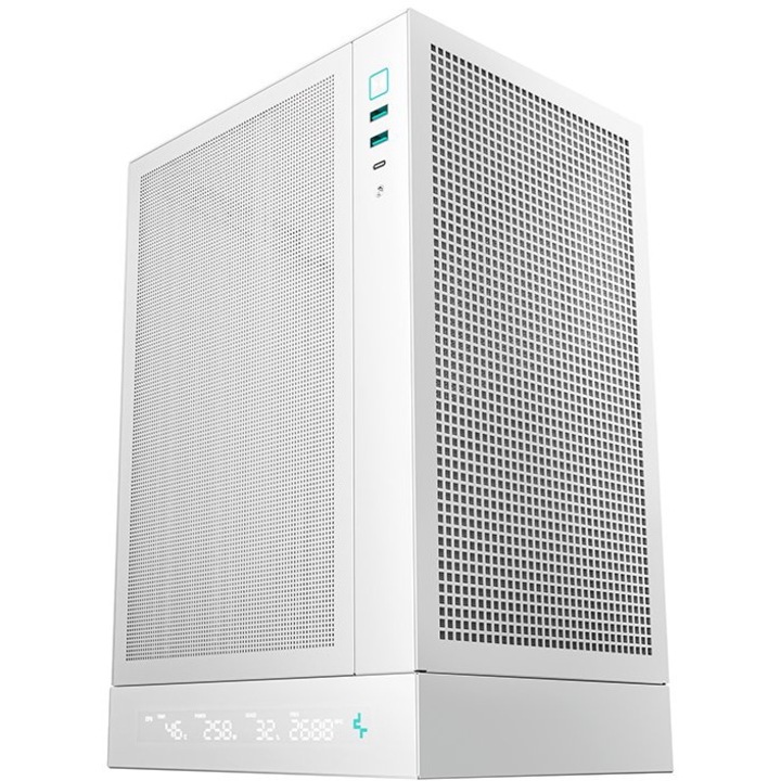 Компютърна кутия Deepcool CH170 DIGITAL, Бял, Mini Tower