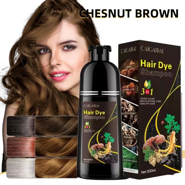 Sampon colorant pentru par, fara amoniac, unisex, 500 ml - saten-deschis