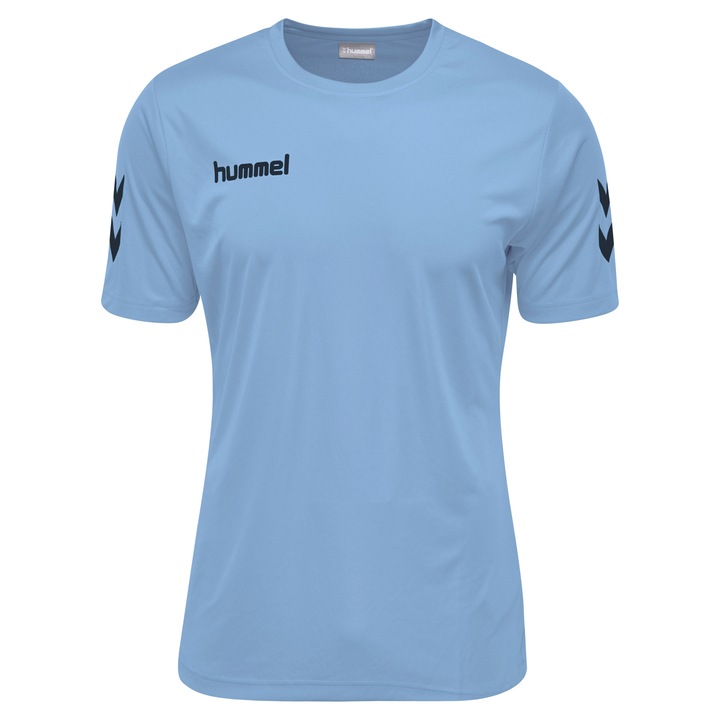 Hummel Solo Jersey felnőtt sportpóló, poliészter, világoskék, Világoskék