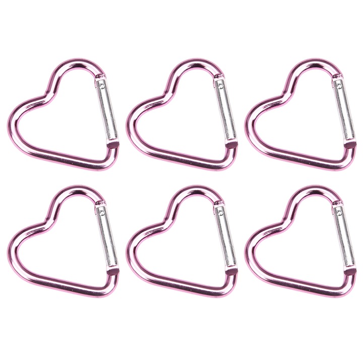 Set 6 brelocuri in forma de inima, Enforose, multifunctionale