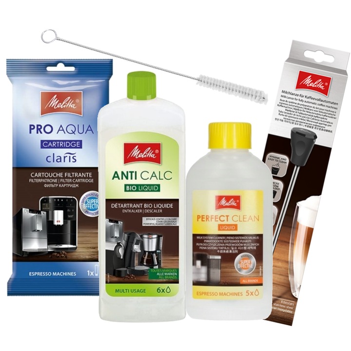 Професионален комплект за почистване на машина за еспресо Melitta и пенообразувател за мляко - първокласна производителност и чистота