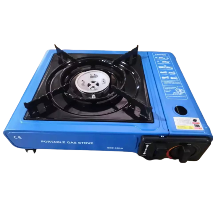 Aragaz portabil camping un ochi, dubla alimentare butelie spray 227Gr sau alimentare gaz, aprindere piezo, cutie transport, calitate superioara, Campion