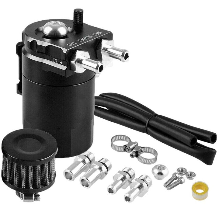 Универсален комплект за улавяне на масло от 300 ml с филтър, изработен от алуминий, лек и издръжлив, за повечето автомобили