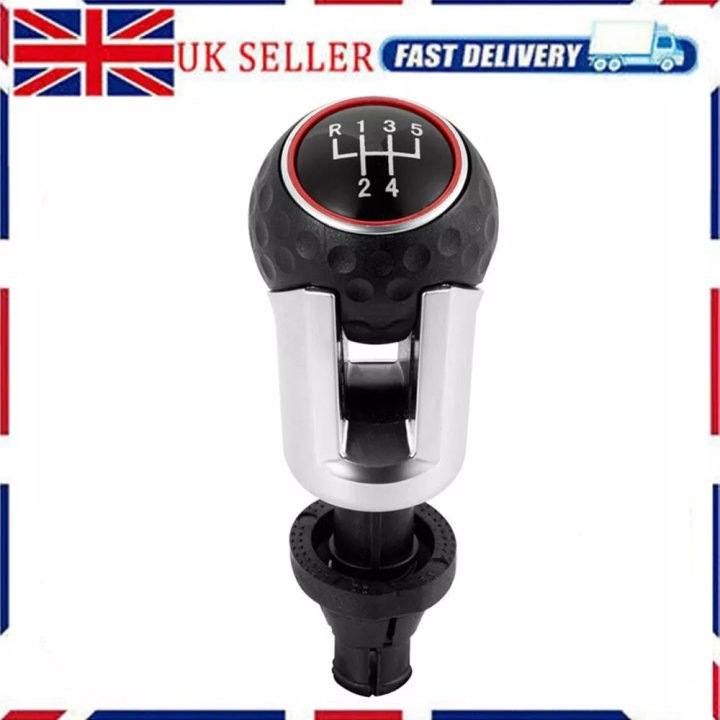 R Line 5-степенни скоростни лостове, черни/червени/алуминиеви, комплект за VW Golf 5 6 7, Caddy, Touran, Tiguan