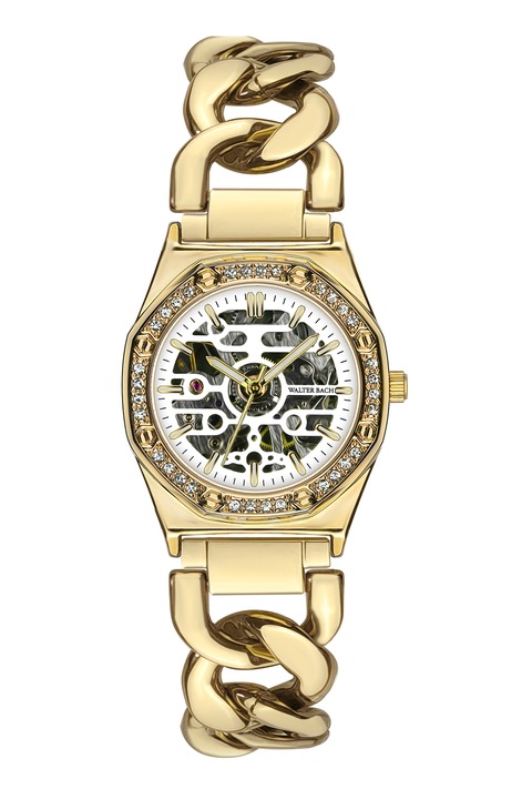 Walter Bach, Automata karóra kristályokkal díszítve, Aranyszín