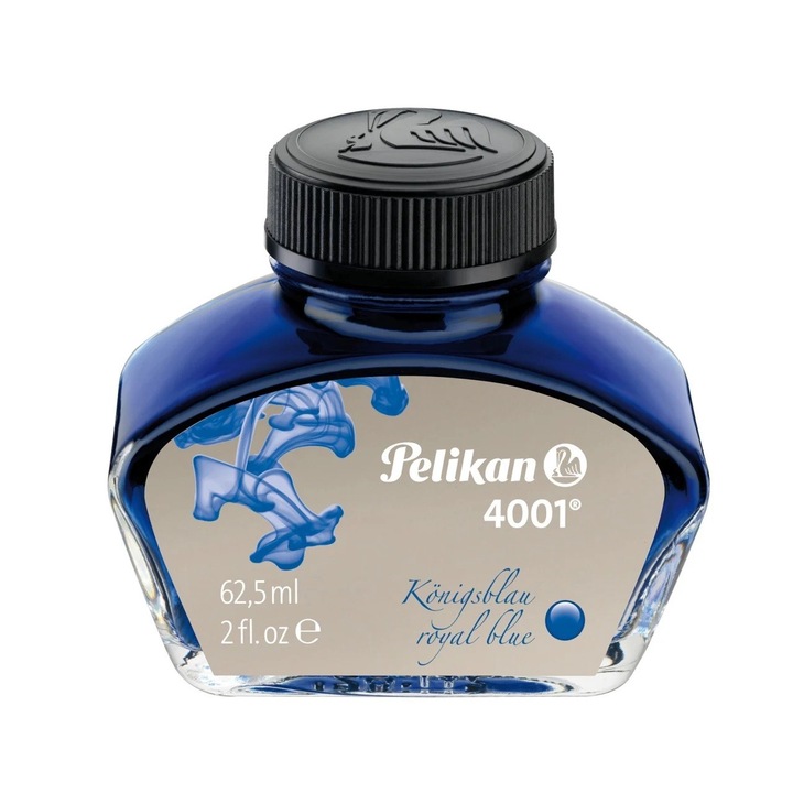 Set 6 x Cerneala 4001 Calimara, Albastru Royal, 62.5 ml, Pelikan
