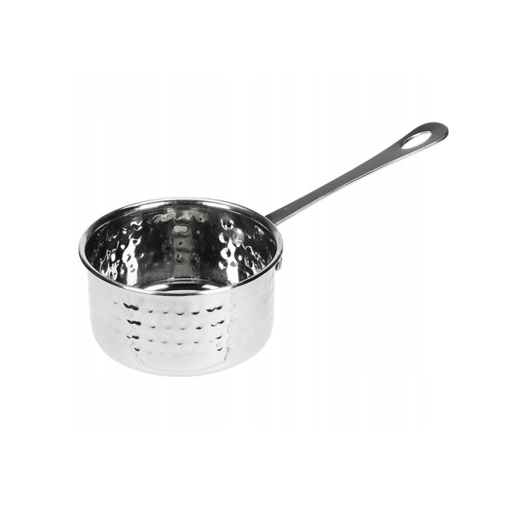 Мини тенджера Excellent Houseware, неръждаема стомана, 8x10 см, 0.3 л, сребриста
