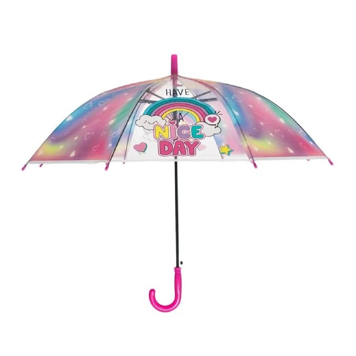 Umbrela automata pentru copii Tie Dye Rainbow, 66 cm