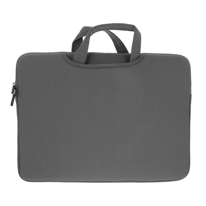 YANYXR laptop táska, szürke, 38x27x3cm, szivacsos textil anyag, ütés- és karcálló